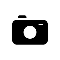Photo camera vector icon trendy design template illustration.