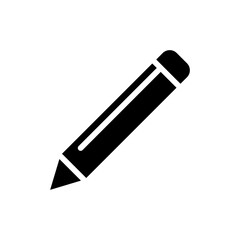 Pencil flat icon, logo of school.