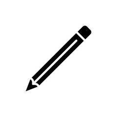 Pencil flat icon, logo of school.