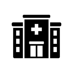 Hospital building flat icon vector design.