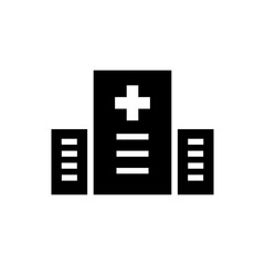 Hospital building flat icon vector design.