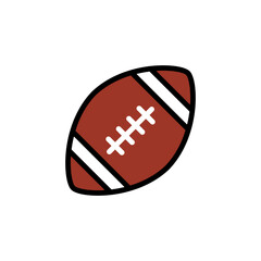 American football vector icon, sports ball symbol. Modern, simple flat vector illustration for web site or mobile app.