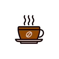 Coffee cup icon. Vector illustration. on white background.