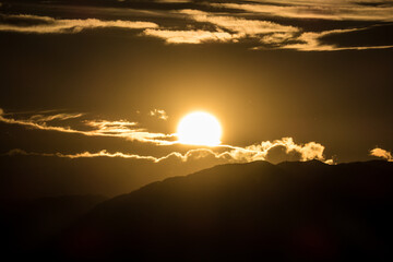 sunset in the sky