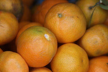 Fresh Tangerines Close Up