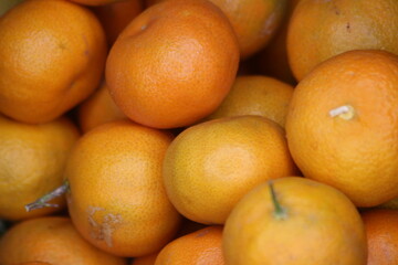 Fresh Small Oranges Close Up