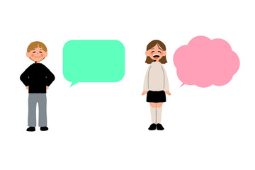 笑顔の子ども達　吹き出し