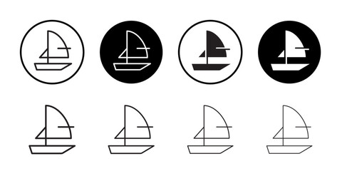 Boat icon Flat line symbol