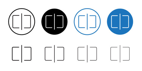 Contrast icon Flat line symbol
