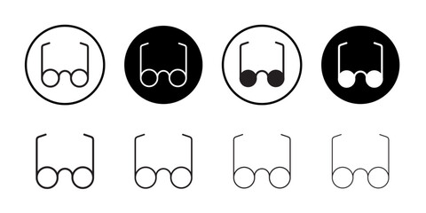 Glasses icon Flat line symbol
