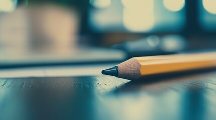 Productivity checklist marked with pencil in workspace. Generative AI