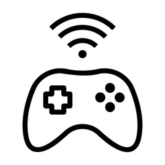 wireless gamepad Line Icon © Darwin Mulya