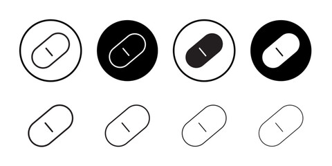 Pill icon Flat line symbol