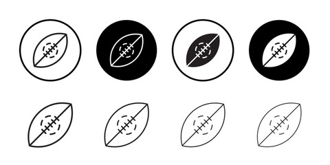 Rugby icon Flat line symbol
