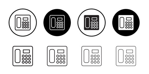 Telephone icon Flat line symbol