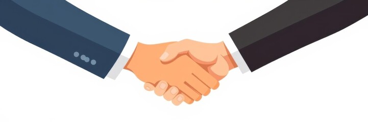 Professional vector illustration of a business handshake symbolizing success, partnership, and agreement, vector, partnership, handshake