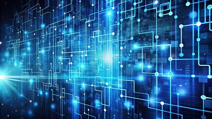 Obraz premium Digital Data Flow, digital data, data streams