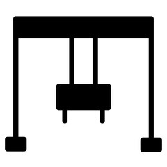 City Playground Swing Glyph Icon