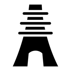 Urban City Tower Glyph Icon