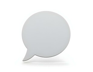Chat bubble 3D render icon isolated on transparent background cutout ia