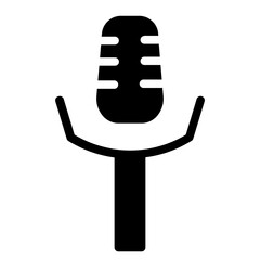 Microphone Music Radio Glyph Icon