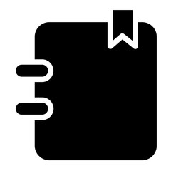 School Notebook Study Glyph Icon