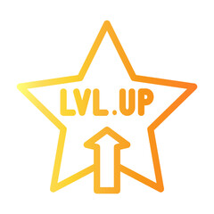 level up Line Gradient Icon