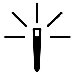Fireworks Sky Rocket Glyph Icon