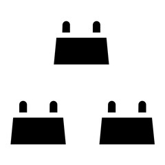 Obraz premium Building Block Toy Glyph Icon