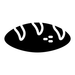 Loaf Bread Food Glyph Icon