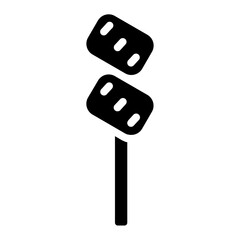 Lollipop Sweet Food Glyph Icon