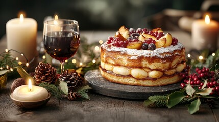 Fototapeta premium Festive Table for Christmas Dinner
