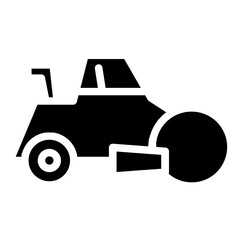 Steamrolle Road Tool Glyph Icon