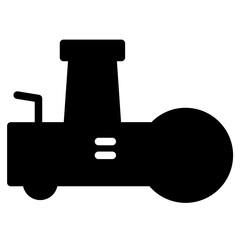 Paver Road Roller Glyph Icon