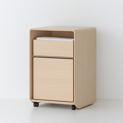 Portable Linen Cabinet with Soft-Close Wooden Doors - Convenient and Stylish