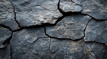 Obraz premium Cracked dark grey stone texture background.