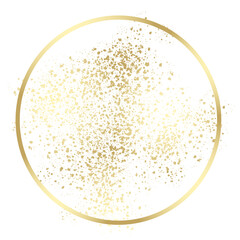 Gold splash elements,frame with gold splashes,gold frame