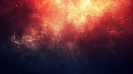 Fototapeta premium Abstract explosion of red and yellow nebula in space