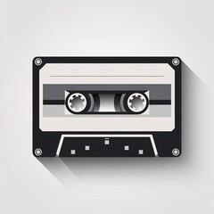 Geometric Abstract Cassette Player with Minimalist Design