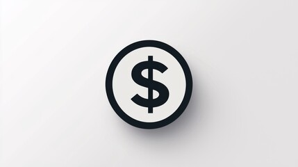 Obraz premium Dollar symbol on a white background
