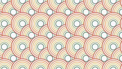 Japanese Chinese fish skin wave rainbow colors seamless pattern. White background. Geometric shape and ornamental vector. Design for fabric , wallpaper, banners and cover background.