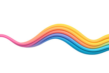 A colorful wave of gradient lines flowing smoothly in a rhythmic pattern.