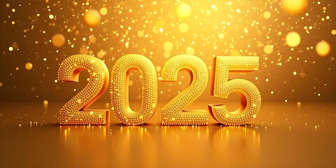 freepik edit New Years card with golden fireworks a gold background