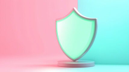 Fototapeta premium modern shield symbol representing security and protection