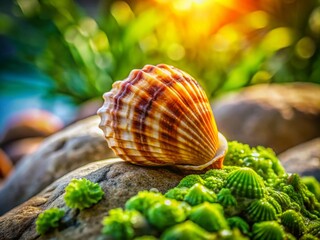 Seashell on Rock - Coastal Still Life
