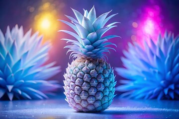 Surreal White Pineapple, Abstract Fruit,  Exotic Still Life, Conceptual Photography