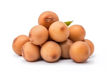 Longan on white background, Fresh Longan