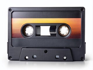 Obraz premium Vintage Cassette Tape, Black, Isolated, Landscape Photography