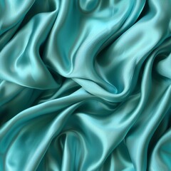 Obraz premium Captivating abstract design of smooth turquoise waves evoking fluidity and motion