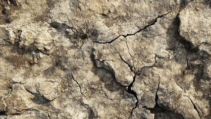Rough stone wall with irregularly shaped rocks